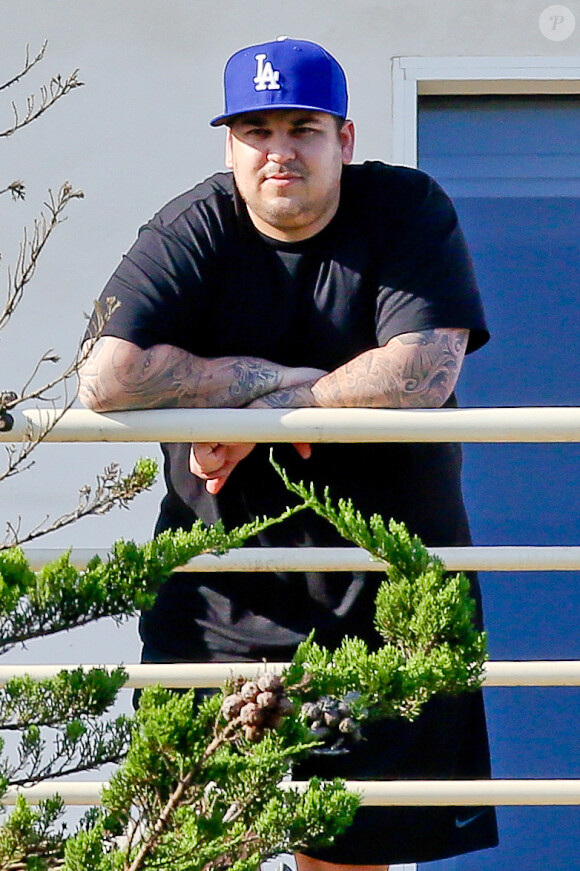 Rob Kardashian à Malibu, Los Angeles, le 28 juillet 2014.