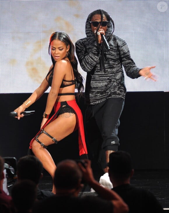 Christina Milian et Lil Wayne aux American Music Awards 2014. Los Angeles, le 23 novembre 2014.