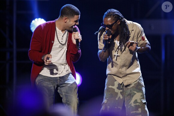 Drake et Lil Wayne lors des BET Awards 2009 à Los Angeles. Juin 2009.