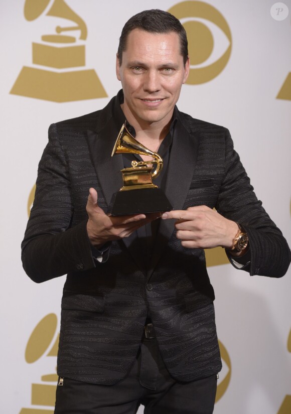 DJ Tiesto, winner of Best Remixed Recording, Non-Classical for All Of Me poses backstage during the 57th Grammy Awards at Staples Center in Los Angeles, CA, USA, on February 8, 2015. Photo by Phil McCarten/UPI/ABACAPRESS.COM09/02/2015 - Los Angeles