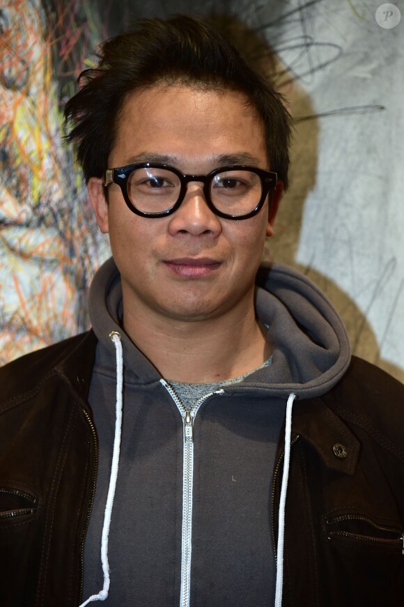 Exclusif - Le peintre Hom Nguyen - Vernissage du Paris Art Fair au Grand Palais à Paris, le 25 mars 2015.