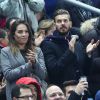 M. Pokora et sa compagne Scarlett Baya - People au match amical France - Brésil au Stade de France à Saint-Denis le 26 mars 2015.