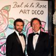  Stéphane Bern et son compagnon Cyril Vergniol lors du Bal de la Rose qui se tenait au Sporting de Monte-Carlo à Monaco le 28 mars 2015 