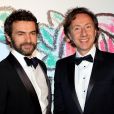  Stéphane Bern et son compagnon Cyril Vergniol lors du Bal de la Rose qui se tenait au Sporting de Monte-Carlo à Monaco le 28 mars 2015 