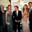  Mikhaïl Barychnikov, Rita Caltagirone et le prince Emmanuel Philibert de Savoie lors du Bal de la Rose qui se tenait au Sporting de Monte-Carlo à Monaco le 28 mars 2015 
