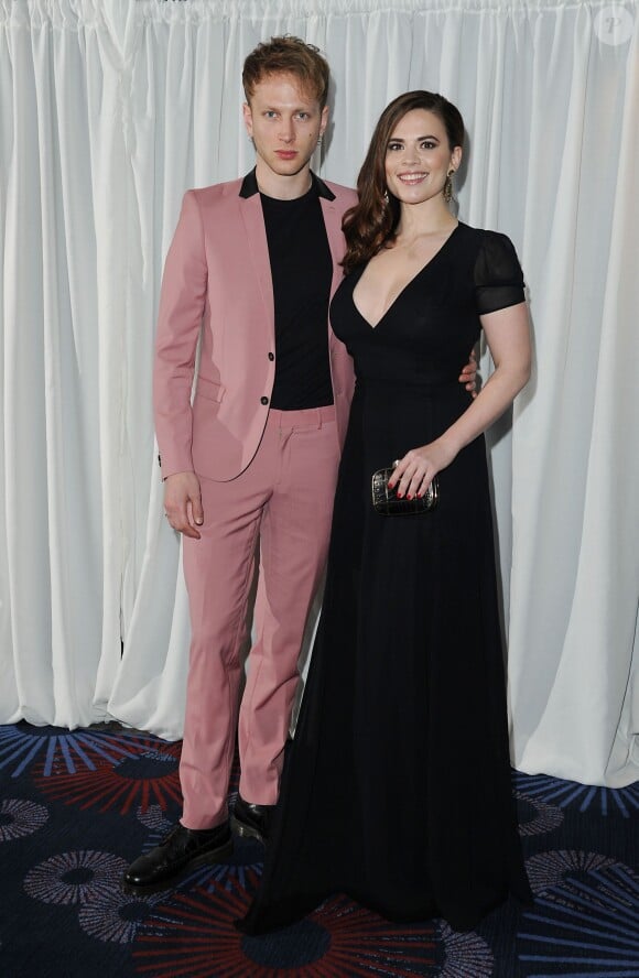 Hayley Atwell et son compagnon Evan Jones - Soirée des "Jameson Empire Film Awards 2015" à Londres, le 29 mars 2015.
