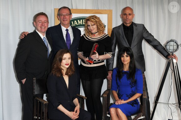 Mark Millar, Sophie Cookson, Dave Gibbons, Jane Goldman, Sofia Boutella et Mark Strong - Soirée des "Jameson Empire Film Awards 2015" à Londres, le 29 mars 2015.