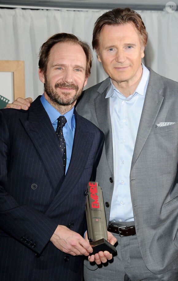 Ralph Fiennes et Liam Neeson - Soirée des "Jameson Empire Film Awards 2015" à Londres, le 29 mars 2015.