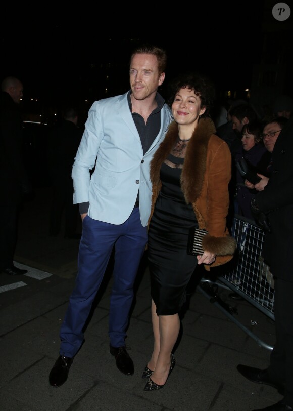 Damian Lewis et sa femme Helen McCrory au dîner de la soirée pre-Bafta à Londres le 7 février 2015 
