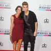 Justin Bieber et sa mère Pattie Malette - Cérémonie annuelle des 40eme "American Music Awards" a Los Angeles. 
