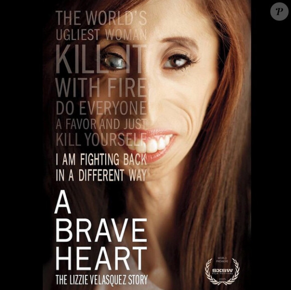 Lizzie Velasquez sur l'affiche du documentaire qui lui est consacré
