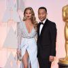 John Legend et sa femme Chrissy Teigen - People à la 87ème cérémonie des Oscars à Hollywood le 22 février 2015 23 February 2015. 