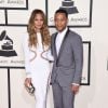 John Legend et sa femme Chrissy Teigen - 57ème soirée annuelle des Grammy Awards au Staples Center à Los Angeles, le 8 février 2015.  
