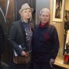 Flavie Flament et Frédérique Guin-Laurent - Vernissage de l'exposition "Gainsbourg For Ever" à la galerie Hegoa à Paris. Le 2 avril 2015