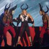 Madonna - Scène des "BRIT Awards 2015" à Londres, le 25 février 2015.  