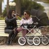 Exclusif - Giuseppe et sa compagne Hinda promènent leur fille Giulia, née le 24 février, dans les jardins du port Canto à Cannes. Le 4 avril 2015.