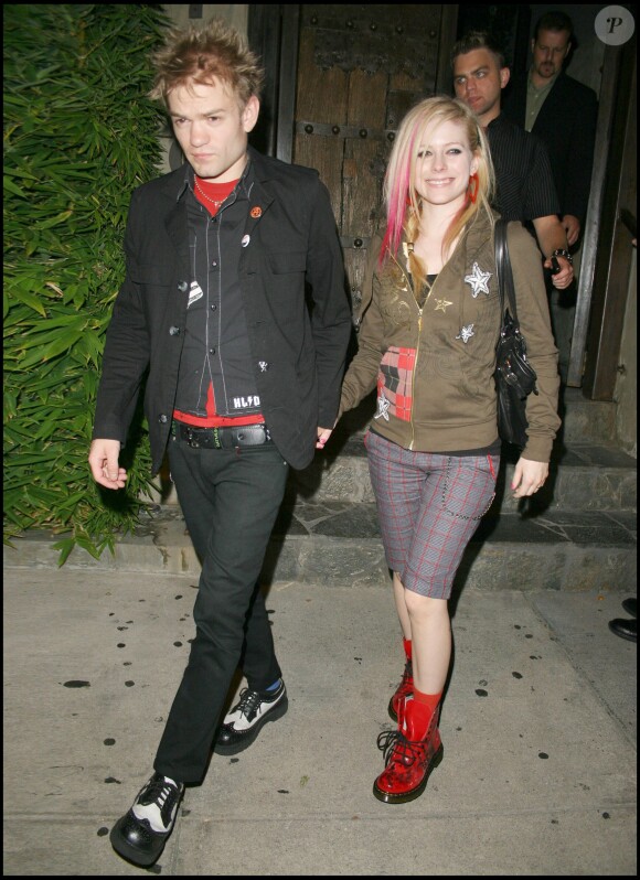 Avril Lavigne et son mari Deryck Whibley sont allés dîner chez Koi à Los angeles, le 22 aout 2008  