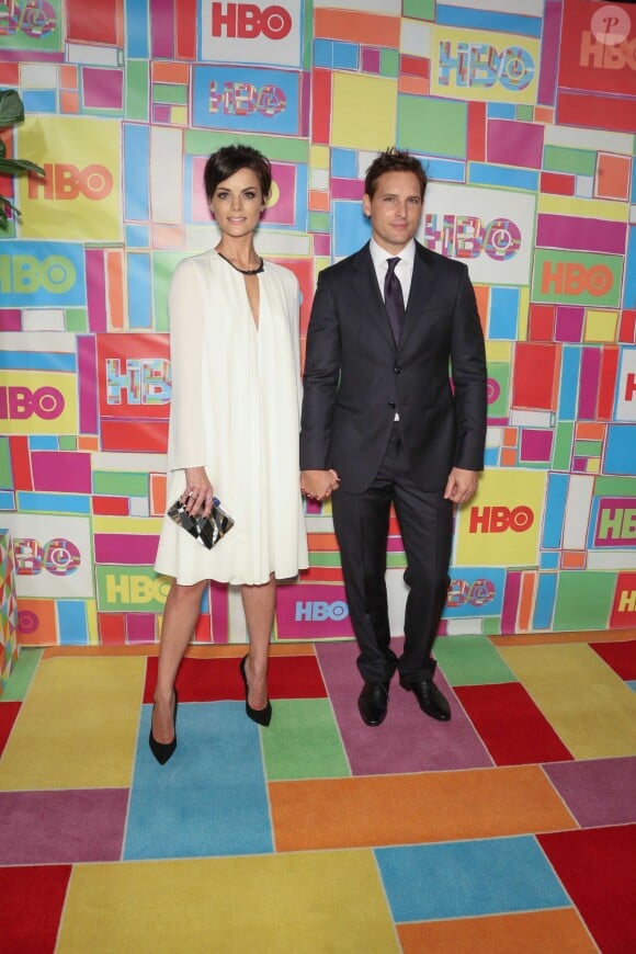 Jaimie Alexander et son compagnon Peter Facinelli lors de la "HBO Emmy After party" à Los Angeles, le 25 août 2014.25/08/2014 - Los Angeles
