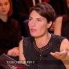 La présentatrice Alessandra Sublet dévoile malgré elle ne pas faire autant l'amour qu'Ary Abittan - Emission Un soir à la tour Eiffel, sur France 2, le 8 avril 2015.