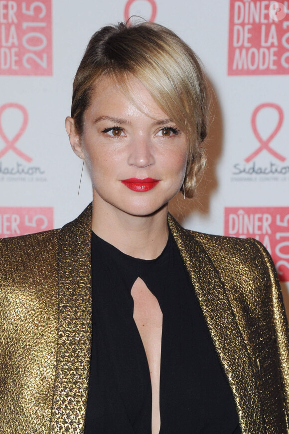 Virginie Efira - Dîner de la mode pour le Sidaction au pavillon d'Armenonville à Paris le 29 janvier 2015