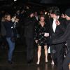 Vanessa Paradis, sa fille Lily-Rose Depp, et Benjamin Biolay arrivent à la présentation de la collection Chanel Paris-Salzburg en l'honneur des Métiers d'Art à New York, le 31 mars 2015.
