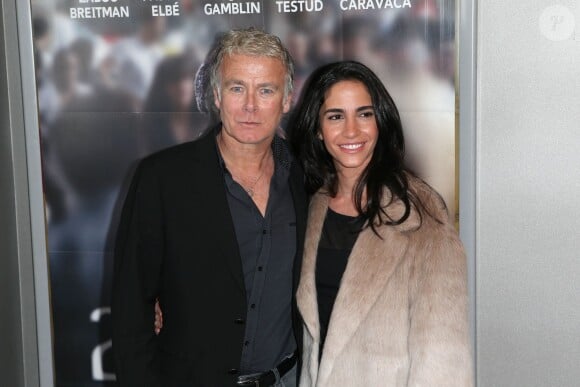Franck Dubosc et sa femme Danièle - Avant-première du film "24 jours" au cinéma Publicis à Paris le 29 avril 2014.