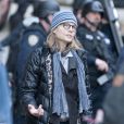  Jodie Foster sur le tournage de Money Monster &agrave; Wall Street, New York, le 11 avril 2015. 