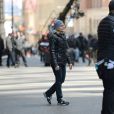  Jodie Foster sur le tournage de Money Monster &agrave; Wall Street, New York, le 11 avril 2015. 