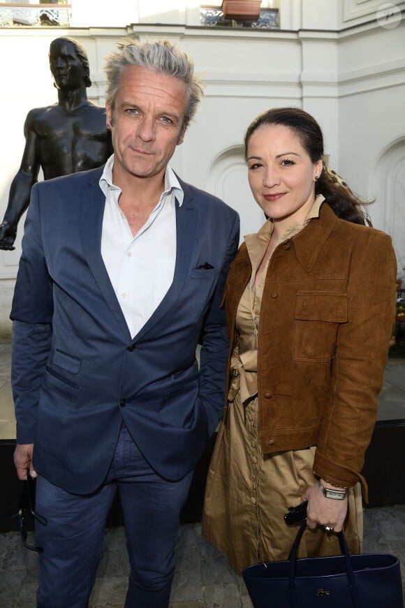 David Brécourt et sa compagne Alexandra - Soirée du cinquième anniversaire du musée Paul Belmondo à Boulogne-Billancourt le 13 avril 2015. 