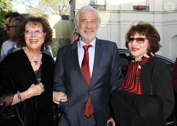 Claudia Cardinale, Jean-Paul Belmondo et Judith Magre - Soirée du cinquième anniversaire du musée Paul Belmondo à Boulogne-Billancourt le 13 avril 2015.