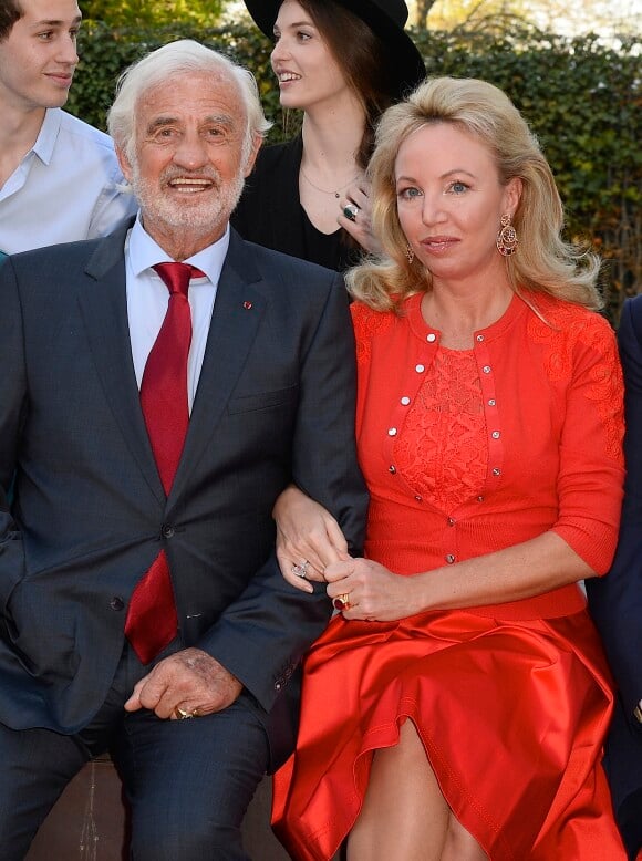 Jean-Paul Belmondo et la princesse Camilla de Bourbon des Deux-Siciles - Soirée du cinquième anniversaire du musée Paul Belmondo à Boulogne-Billancourt le 13 avril 2015.
