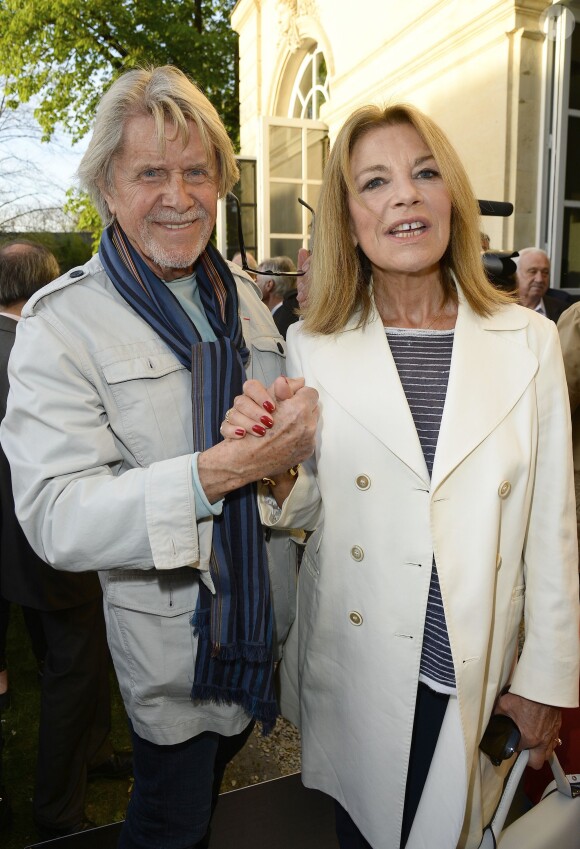 Michel Le Royer et Nicole Calfan - Soirée du cinquième anniversaire du musée Paul Belmondo à Boulogne-Billancourt le 13 avril 2015.