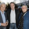 Guy Bedos, Philippe Magnan et Roger Dumas - Soirée du cinquième anniversaire du musée Paul Belmondo à Boulogne-Billancourt le 13 avril 2015. 