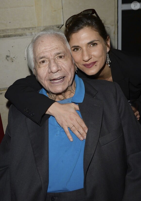 Michel Galabru et sa fille Emmanuelle - Soirée du cinquième anniversaire du musée Paul Belmondo à Boulogne-Billancourt le 13 avril 2015