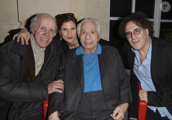 Jacques Balutin, Michel Galabru et sa fille Emmanuelle, guest - Soirée du cinquième anniversaire du musée Paul Belmondo à Boulogne-Billancourt le 13 avril 2015. 