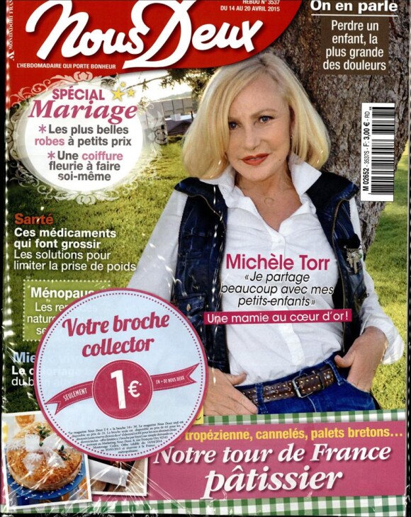 Retrouvez l'intégralité de l'interview de Michèle Torr dans le magazine Nous Deux, en kiosque actuellement.