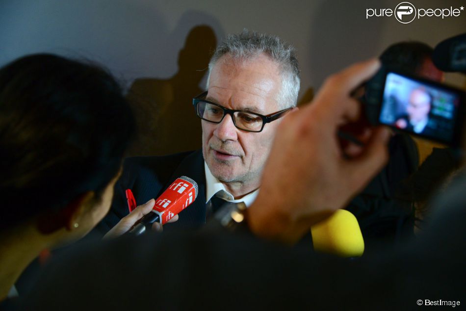 Thierry Fremaux - Conférence de presse pour le festival international du film de Cannes à Paris le 16 avril 2015.