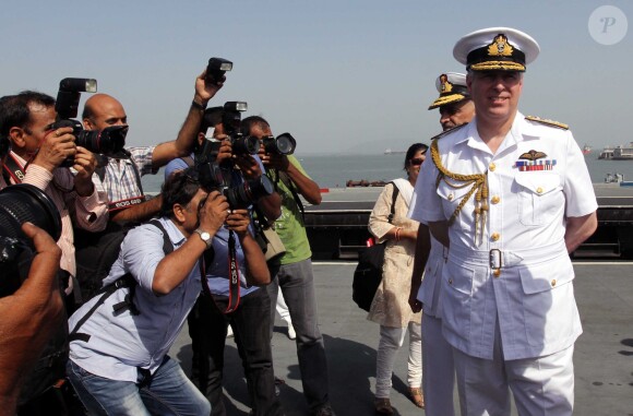 Le prince Andrew, duc d'York, en visite en Inde en mai 2012 dans le cadre du jubilé de diamant de la reine Elizabeth II.