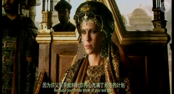 Lorie face à Adrien Brody dans Dragon Blade, un film chinois avec Jacky Chan.