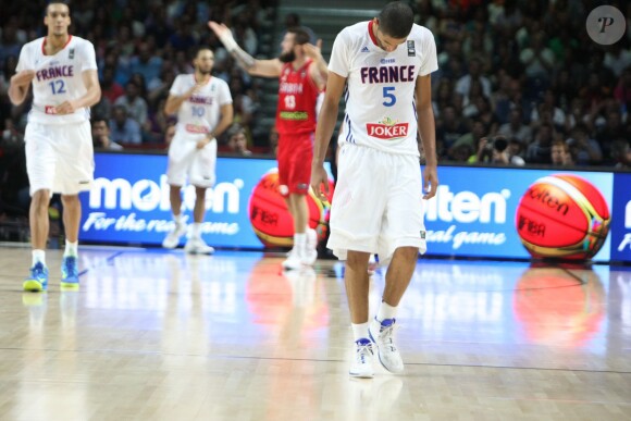 Nicolas Batum lors de la demi-finale du Mondial de basket à Madrid, le 12 septembre 2014