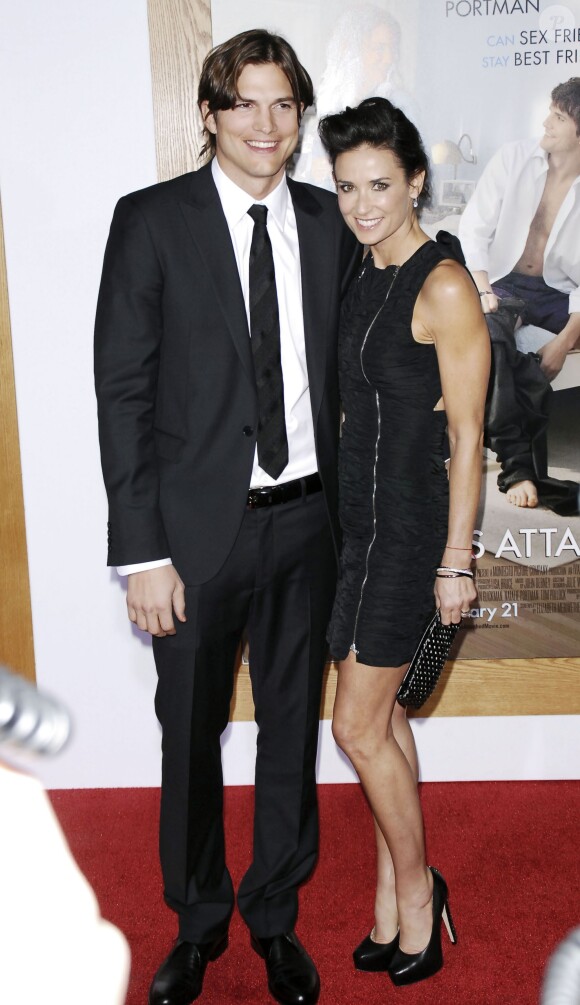 Ashton Kutcher, Demi Moore à la première de No Strings Attached à Los Angeles, le 11 janvier 2011