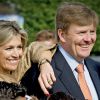 Le roi Willem-Alexander et la reine Maxima des Pays-Bas donnaient le coup d'envoi des Jeux du Roi à Leyde le 24 avril 2015