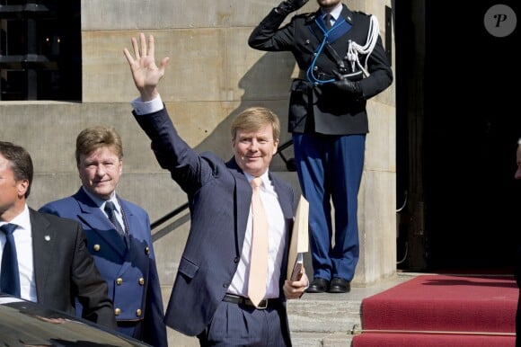 Le roi Willem-Alexander des Pays-Bas lors d'un événement le 23 avril 2015 à Amsterdam en vue de son 48e anniversaire, le 27.