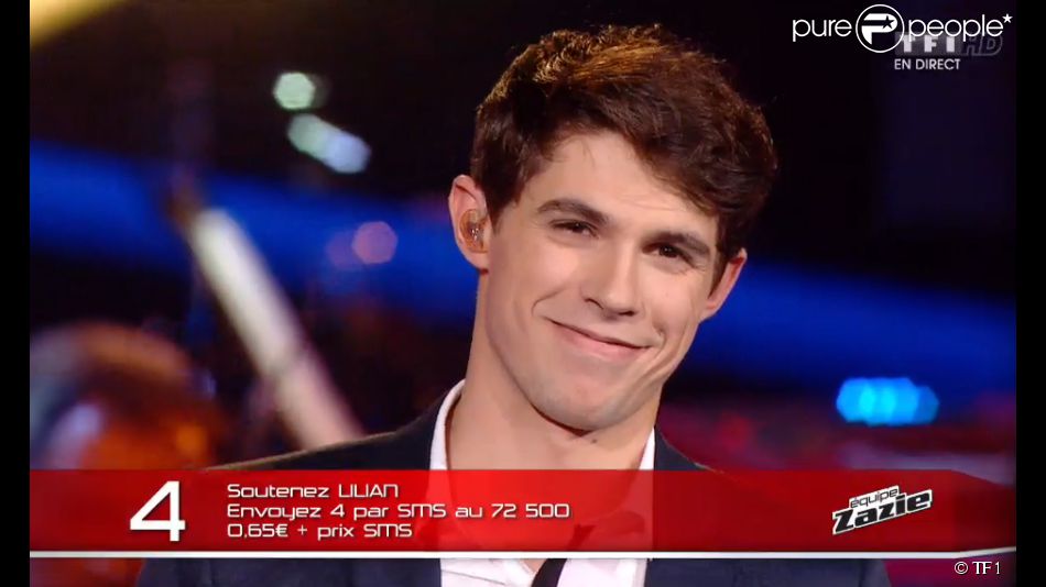 Lilian, dans la finale de  The Voice 4  sur TF1, le samedi 25 avril 2015.
