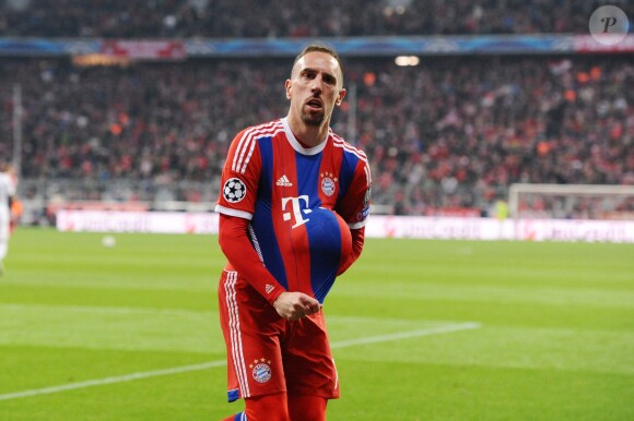 Franck Ribéry après son but face au Shakhtar Donetsk à Munich, le 11 mars 2015