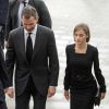 Le roi Felipe VI et la reine Letizia d'Espagne à leur arrivée à la Sagrada Familia à Barcelone le 27 avril 2015 pour la cérémonie religieuse en hommage aux 150 victimes du crash aérien de la Germanwings survenu le 24 mars.