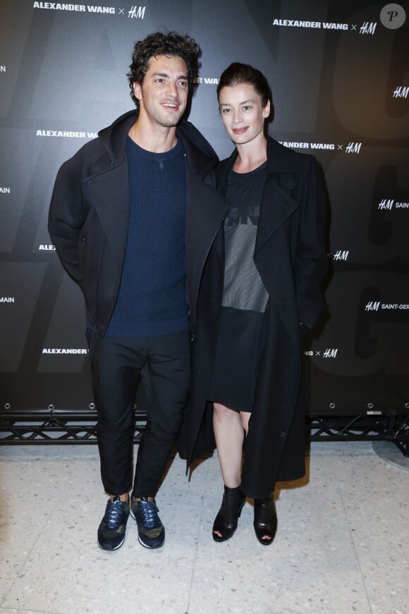 Aurélie Dupont et son mari Jérémie Belingard - Présentation de la collection Alexander Wang x H&M lors de la soirée d'inauguration du nouveau Flagship H&M St Germain à Paris le 4 novembre 2014.