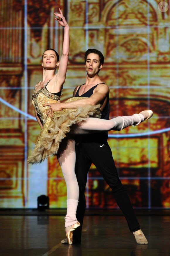Aurelie Dupont s'entraine pour le spectacle Noureev And Friends au Palais des Congres, Paris, France, le 30 mai 2013
