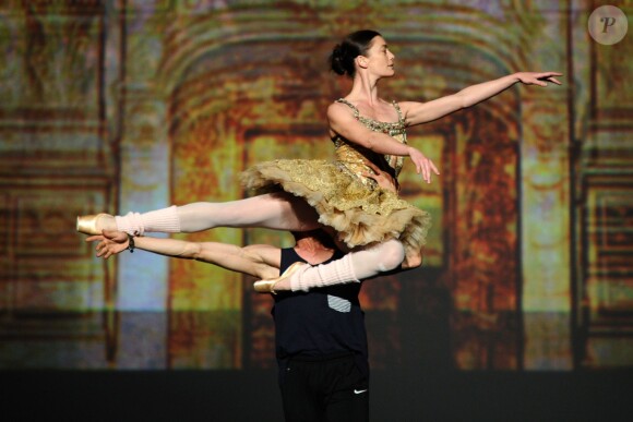 Aurelie Dupont s'entraine pour le spectacle Noureev And Friends au Palais des Congres, Paris, France, le 30 mai 2013