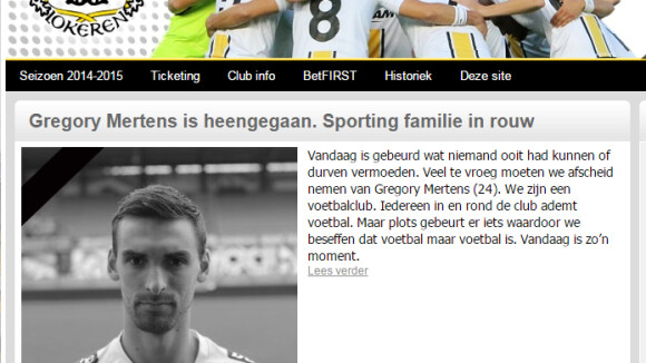 Gregory Mertens : Mort à 24 ans, victime d'une crise cardiaque en plein match